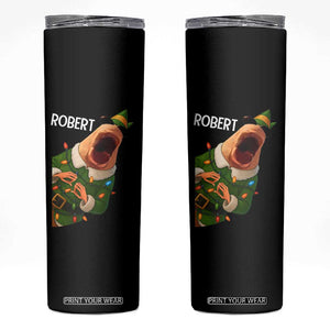 Funny Christmas Marcus The Worm Robert Xmas Elf Skinny Tumbler TS11 Black Print Your Wear