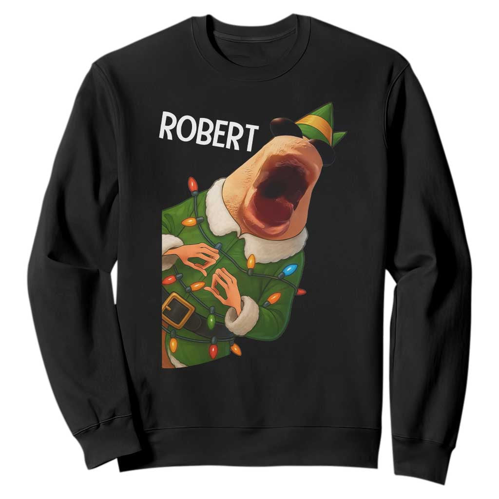 Funny Christmas Marcus The Worm Robert Xmas Elf Sweatshirt TS11 Black Print Your Wear