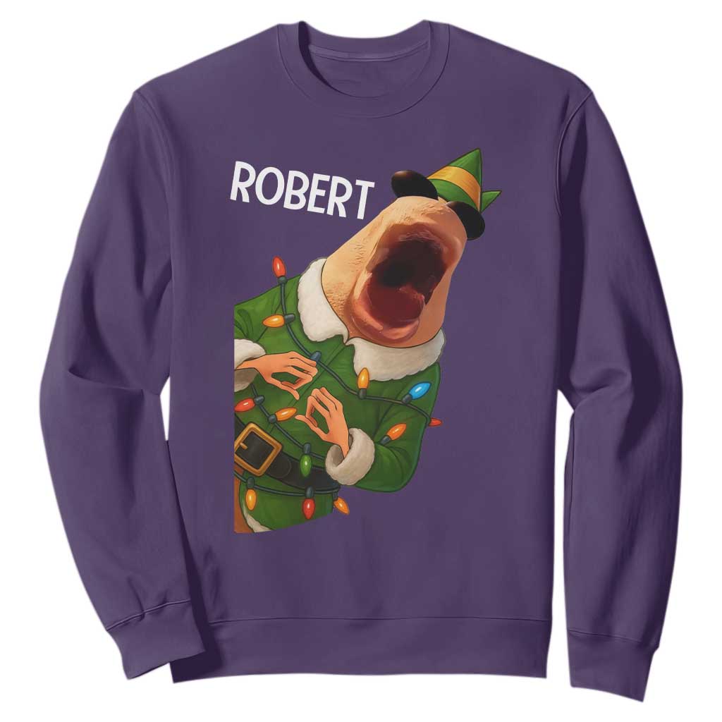 Funny Christmas Marcus The Worm Robert Xmas Elf Sweatshirt TS11 Purple Print Your Wear