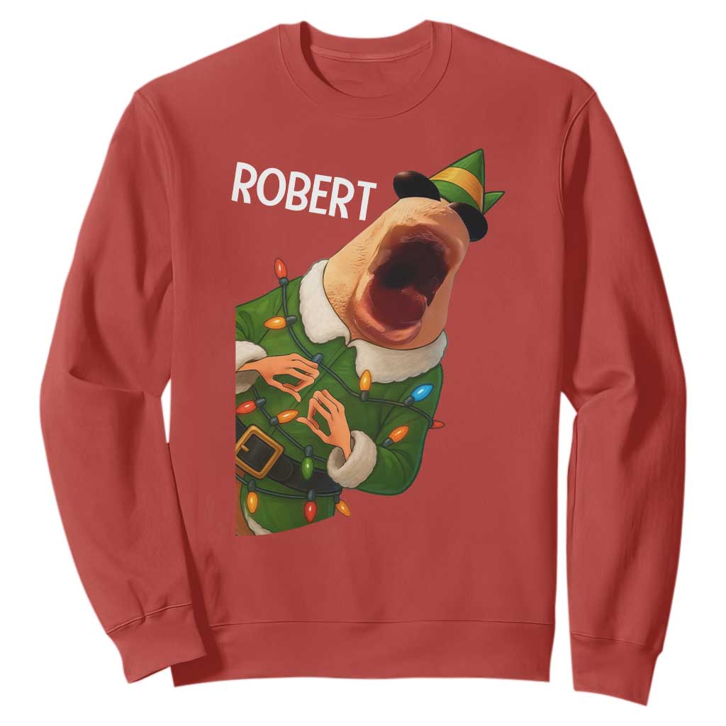 Funny Christmas Marcus The Worm Robert Xmas Elf Sweatshirt TS11 Red Print Your Wear