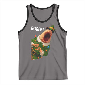 Funny Christmas Marcus The Worm Robert Xmas Elf Tank Top TS11 Deep Heather Black Print Your Wear