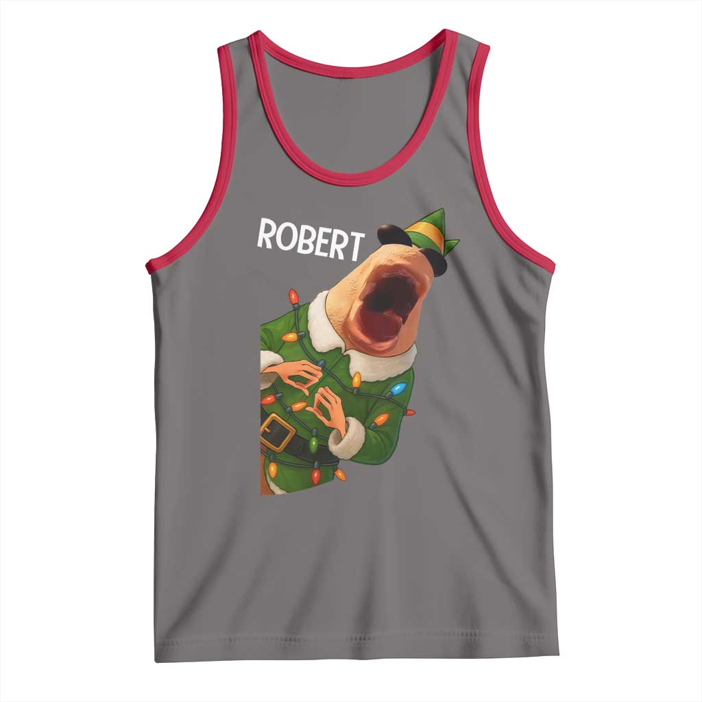 Funny Christmas Marcus The Worm Robert Xmas Elf Tank Top TS11 Deep Heather Red Print Your Wear