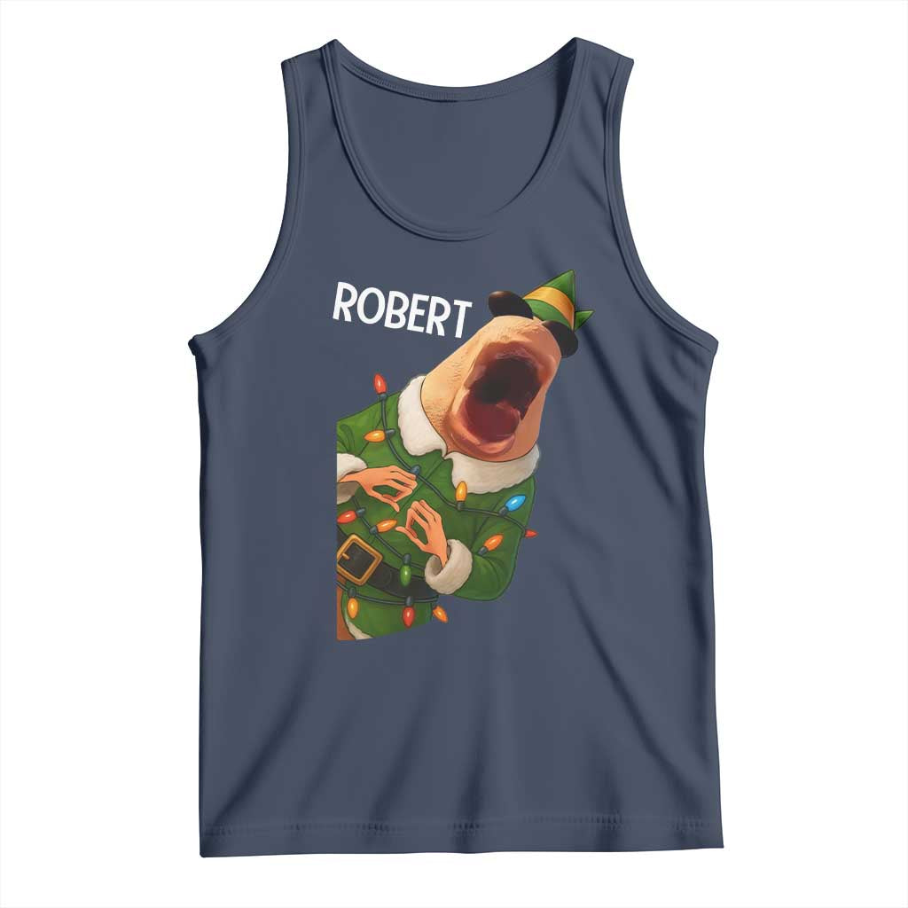 Funny Christmas Marcus The Worm Robert Xmas Elf Tank Top TS11 Navy Print Your Wear