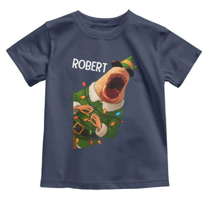 Funny Christmas Marcus The Worm Robert Xmas Elf Toddler T Shirt TS11 Navy Print Your Wear