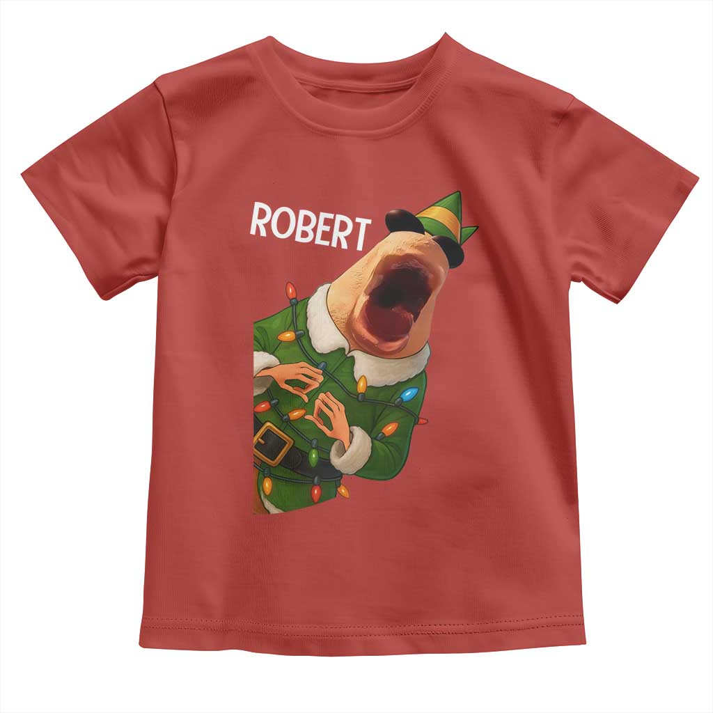Funny Christmas Marcus The Worm Robert Xmas Elf Toddler T Shirt TS11 Red Print Your Wear