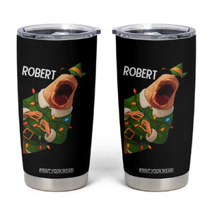 Funny Christmas Marcus The Worm Robert Xmas Elf Tumbler Cup TS11 Black Print Your Wear