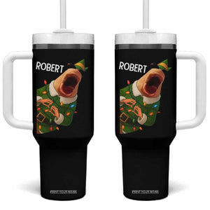 Funny Christmas Marcus The Worm Robert Xmas Elf Tumbler With Handle TS11 One Size: 40 oz Black Print Your Wear
