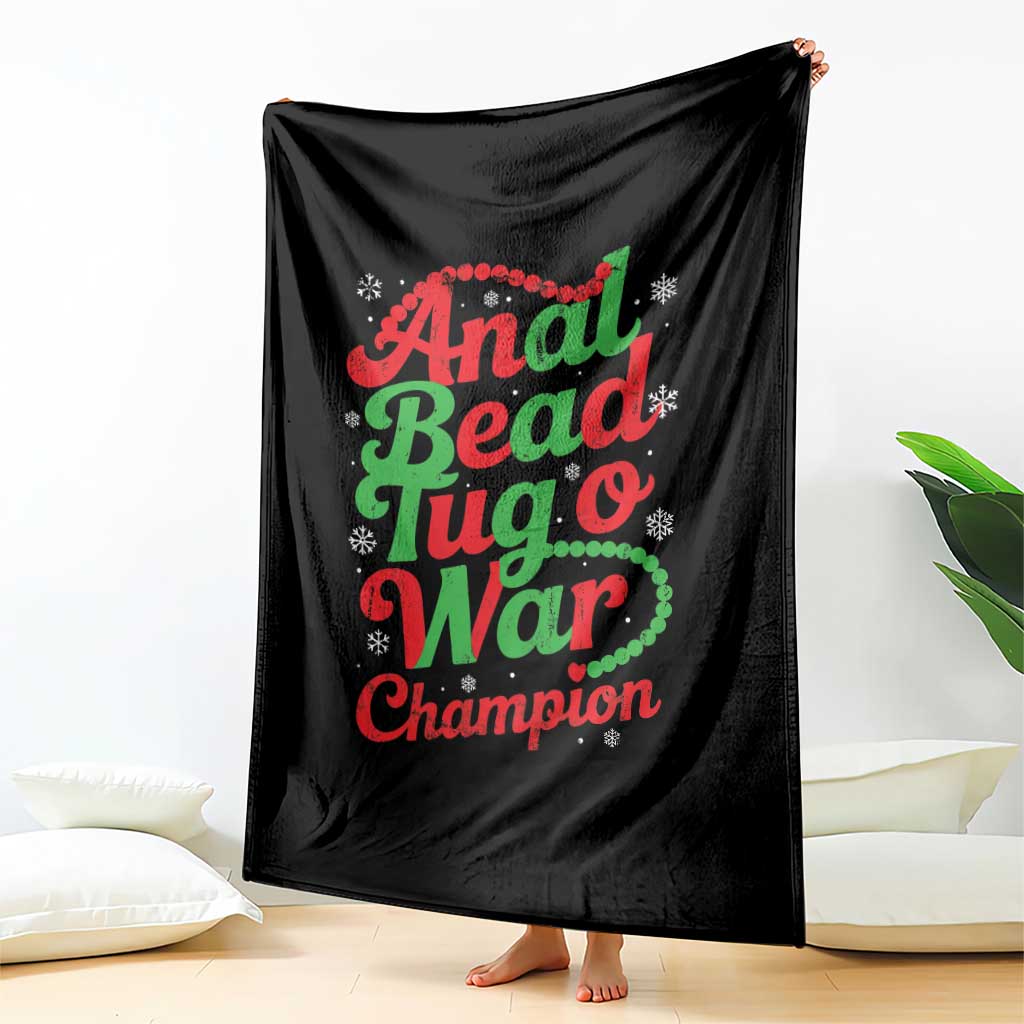 Funny Anal Bead Tug O War Christmas Throw Blanket Inappropriate Adult Humor Weird Cringe TS11 Print Your Wear