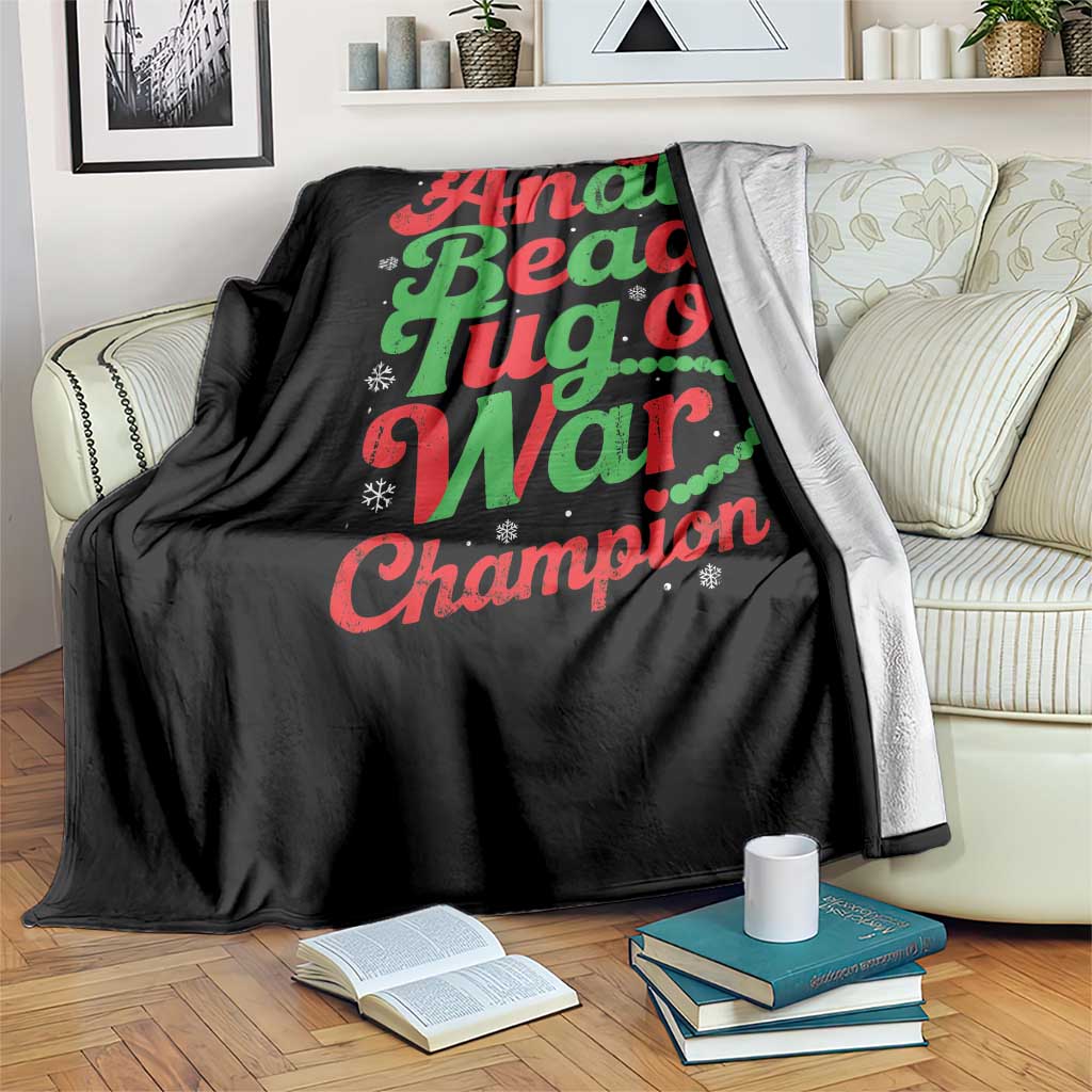 Funny Anal Bead Tug O War Christmas Throw Blanket Inappropriate Adult Humor Weird Cringe TS11 Print Your Wear
