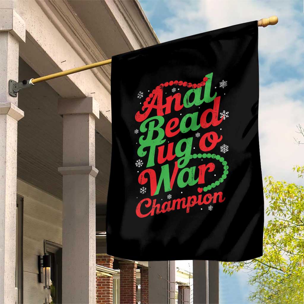 Funny Anal Bead Tug O War Christmas Garden Flag Inappropriate Adult Humor Weird Cringe TS11 Print Your Wear