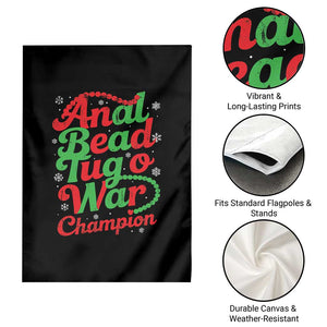 Funny Anal Bead Tug O War Christmas Garden Flag Inappropriate Adult Humor Weird Cringe TS11 Print Your Wear