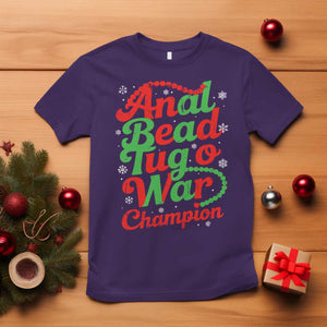 Funny Anal Bead Tug O War Christmas T Shirt Inappropriate Adult Humor Weird Cringe TS11 Purple Print Your Wear