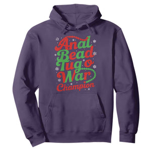 Funny Anal Bead Tug O War Christmas Hoodie Inappropriate Adult Humor Weird Cringe TS11 Purple Print Your Wear