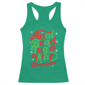 Funny Anal Bead Tug O War Christmas Racerback Tank Top Inappropriate Adult Humor Weird Cringe TS11 Irish Green Print Your Wear
