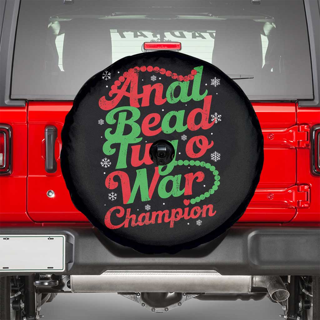 Funny Anal Bead Tug O War Christmas Spare Tire Cover Inappropriate Adult Humor Weird Cringe TS11 Black Print Your Wear