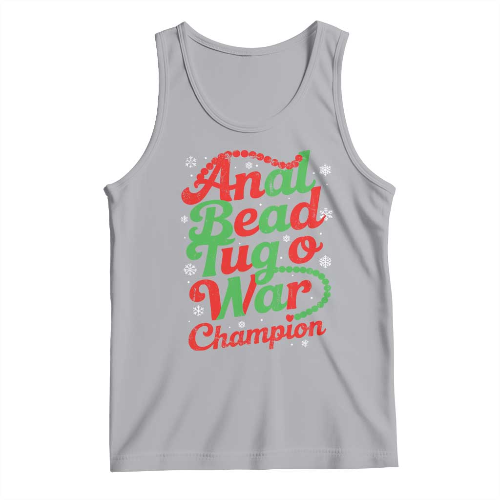 Funny Anal Bead Tug O War Christmas Tank Top Inappropriate Adult Humor Weird Cringe TS11 Athletic Heather Print Your Wear