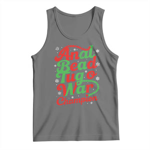 Funny Anal Bead Tug O War Christmas Tank Top Inappropriate Adult Humor Weird Cringe TS11 Black Heather Print Your Wear