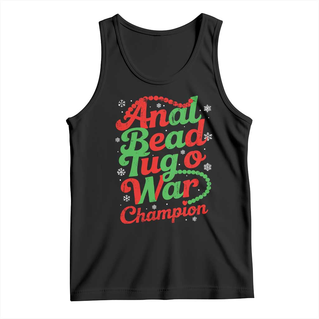 Funny Anal Bead Tug O War Christmas Tank Top Inappropriate Adult Humor Weird Cringe TS11 Black Print Your Wear