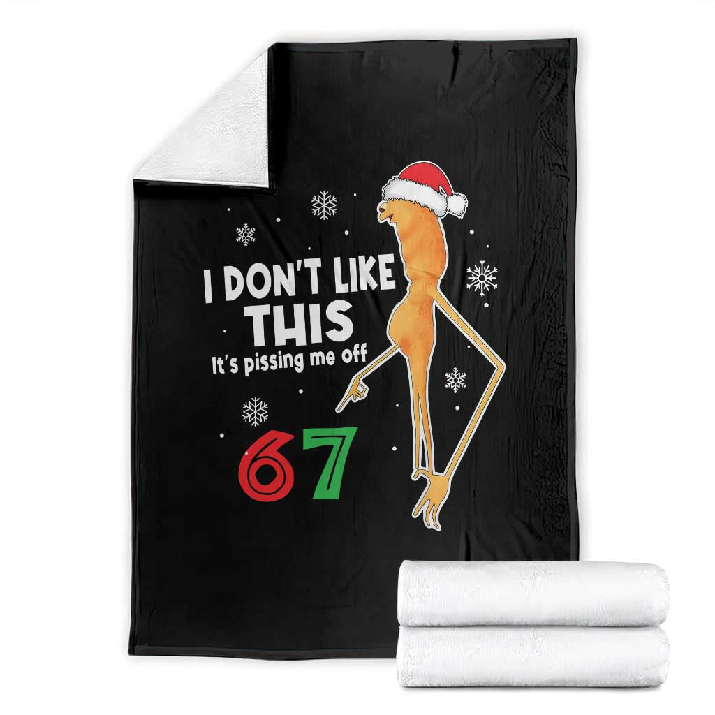 Funny Marcus The Worm 67 Meme Christmas Throw Blanket I Don't Like This It's Pissing Me Off TS11 Black Print Your Wear