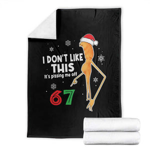Funny Marcus The Worm 67 Meme Christmas Throw Blanket I Don't Like This It's Pissing Me Off TS11 Black Print Your Wear