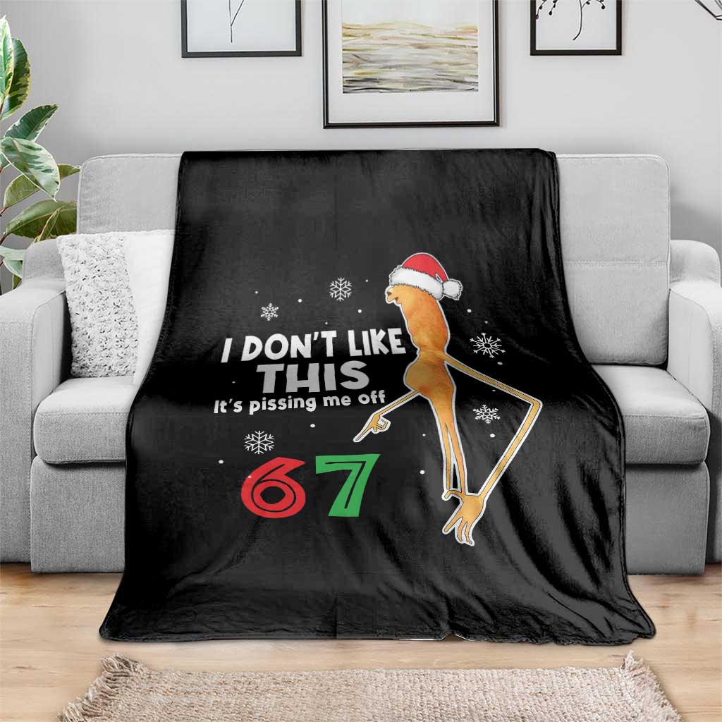 Funny Marcus The Worm 67 Meme Christmas Throw Blanket I Don't Like This It's Pissing Me Off TS11 Print Your Wear