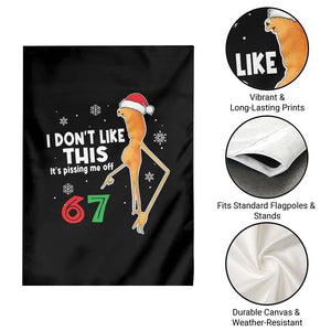 Funny Marcus The Worm 67 Meme Christmas Garden Flag I Don't Like This It's Pissing Me Off TS11 Print Your Wear