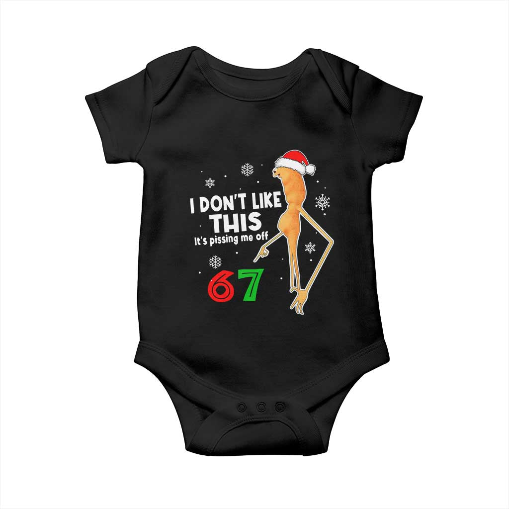 Funny Marcus The Worm 67 Meme Christmas Baby Onesie I Don't Like This It's Pissing Me Off TS11 Black Print Your Wear