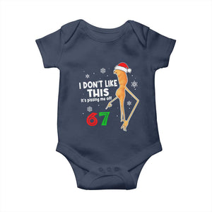 Funny Marcus The Worm 67 Meme Christmas Baby Onesie I Don't Like This It's Pissing Me Off TS11 Navy Print Your Wear