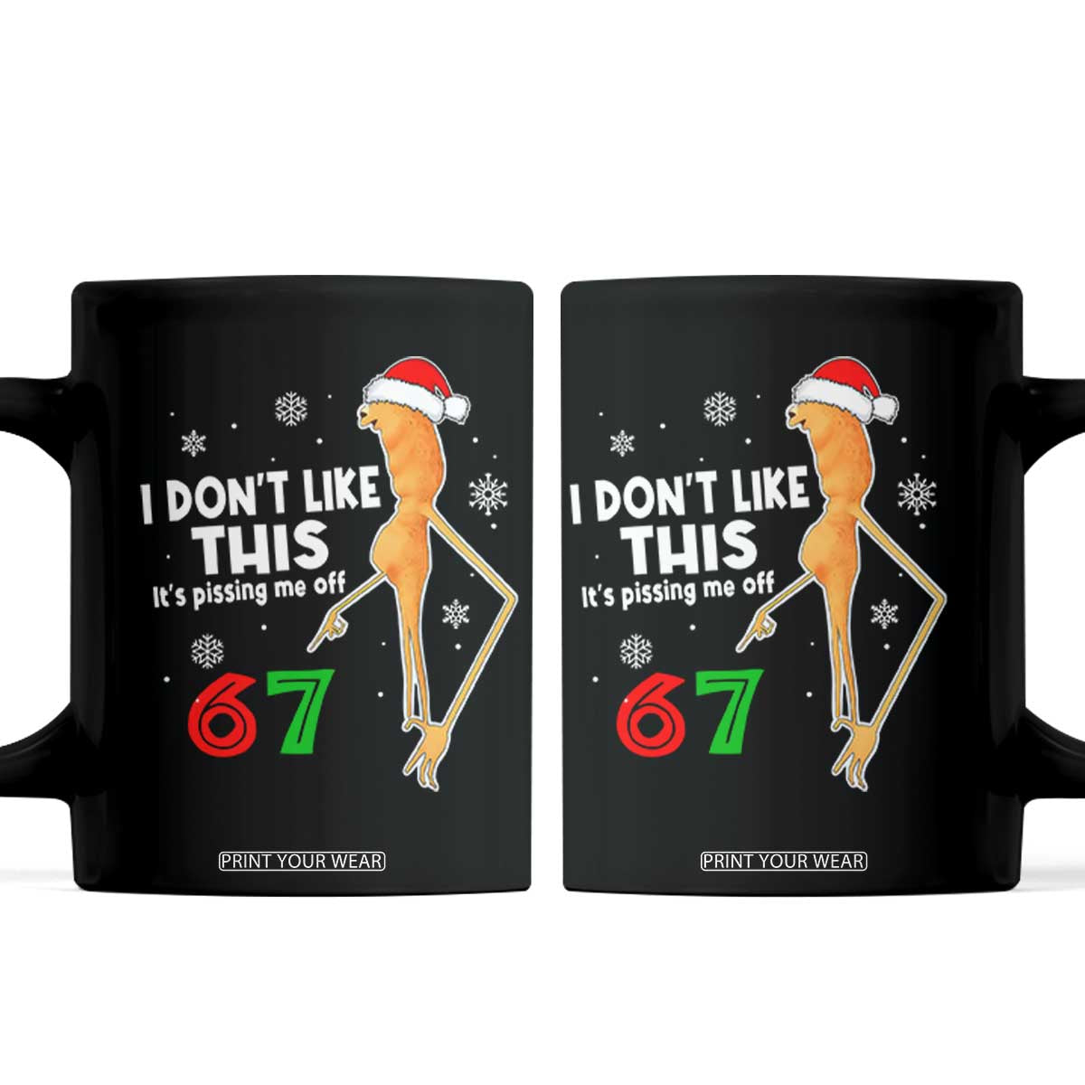 Funny Marcus The Worm 67 Meme Christmas Coffee Mug I Don't Like This It's Pissing Me Off TS11 Black Print Your Wear