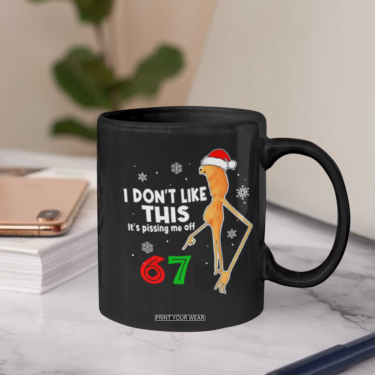 Funny Marcus The Worm 67 Meme Christmas Coffee Mug I Don't Like This It's Pissing Me Off TS11 Print Your Wear