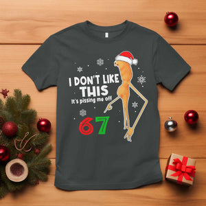 Funny Marcus The Worm 67 Meme Christmas T Shirt I Don't Like This It's Pissing Me Off TS11 Dark Heather Print Your Wear