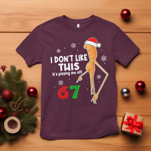 Funny Marcus The Worm 67 Meme Christmas T Shirt I Don't Like This It's Pissing Me Off TS11 Maroon Print Your Wear
