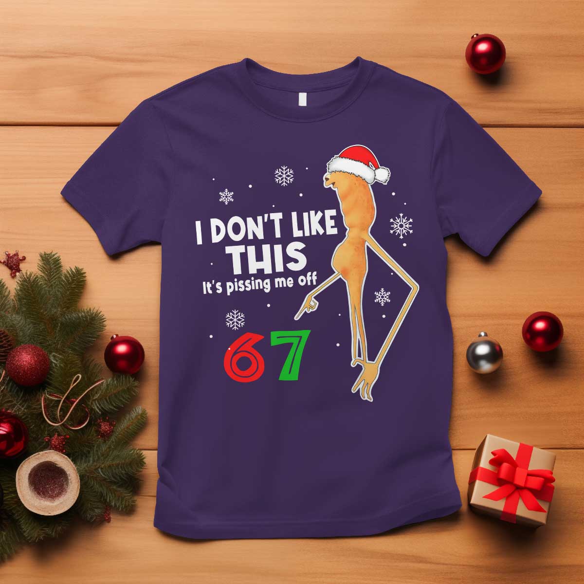 Funny Marcus The Worm 67 Meme Christmas T Shirt I Don't Like This It's Pissing Me Off TS11 Purple Print Your Wear