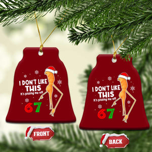 Funny Marcus The Worm 67 Meme Christmas Ceramic Ornament I Don't Like This It's Pissing Me Off TS11 Print Your Wear