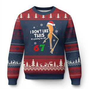 Funny Marcus The Worm 67 Meme Xmas Ugly Christmas Sweater I Don't Like This It's Pissing Me Off TS11 Navy Red Print Your Wear