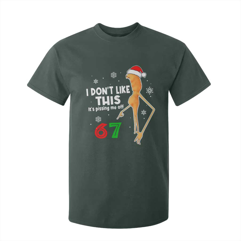 Funny Marcus The Worm 67 Meme Christmas T Shirt For Kid I Don't Like This It's Pissing Me Off TS11 Dark Forest Green Print Your Wear