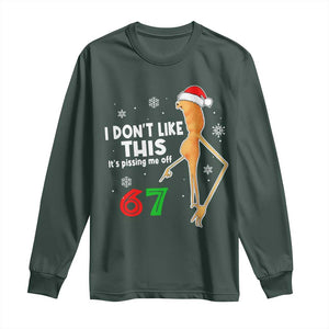 Funny Marcus The Worm 67 Meme Christmas Long Sleeve Shirt I Don't Like This It's Pissing Me Off TS11 Dark Forest Green Print Your Wear
