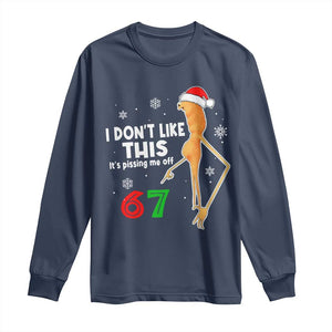 Funny Marcus The Worm 67 Meme Christmas Long Sleeve Shirt I Don't Like This It's Pissing Me Off TS11 Navy Print Your Wear