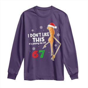 Funny Marcus The Worm 67 Meme Christmas Long Sleeve Shirt I Don't Like This It's Pissing Me Off TS11 Purple Print Your Wear