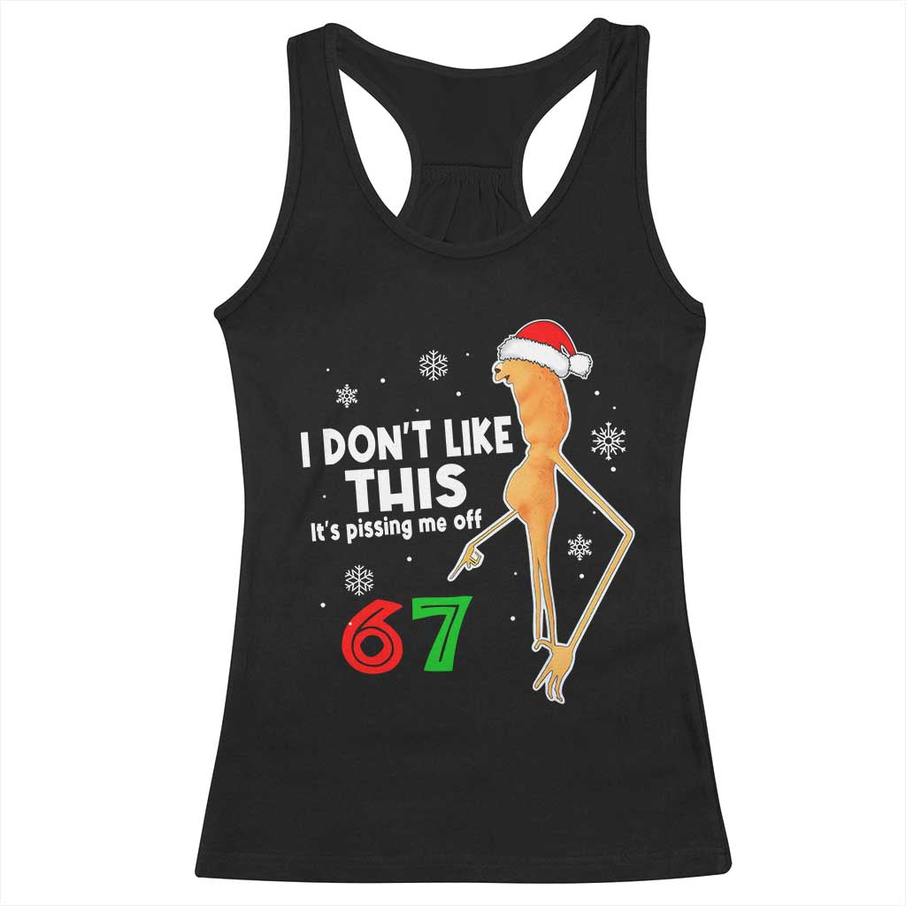 Funny Marcus The Worm 67 Meme Christmas Racerback Tank Top I Don't Like This It's Pissing Me Off TS11 Black Print Your Wear