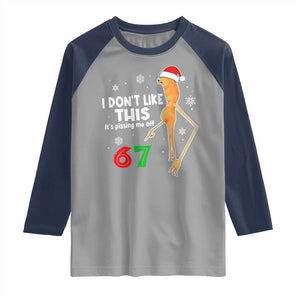 Funny Marcus The Worm 67 Meme Christmas Raglan Shirt I Don't Like This It's Pissing Me Off TS11 Sport Gray Navy Print Your Wear