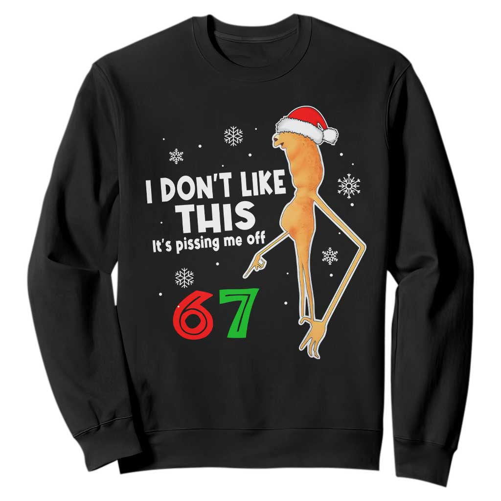 Funny Marcus The Worm 67 Meme Christmas Sweatshirt I Don't Like This It's Pissing Me Off TS11 Black Print Your Wear