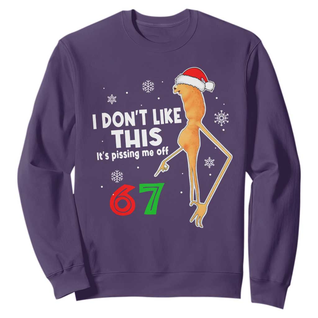 Funny Marcus The Worm 67 Meme Christmas Sweatshirt I Don't Like This It's Pissing Me Off TS11 Purple Print Your Wear