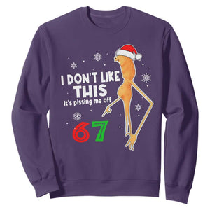 Funny Marcus The Worm 67 Meme Christmas Sweatshirt I Don't Like This It's Pissing Me Off TS11 Purple Print Your Wear