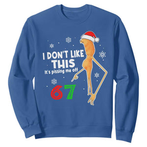 Funny Marcus The Worm 67 Meme Christmas Sweatshirt I Don't Like This It's Pissing Me Off TS11 Royal Blue Print Your Wear