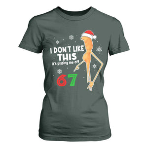 Funny Marcus The Worm 67 Meme Christmas T Shirt For Women I Don't Like This It's Pissing Me Off TS11 Dark Forest Green Print Your Wear