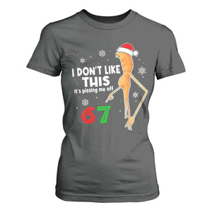 Funny Marcus The Worm 67 Meme Christmas T Shirt For Women I Don't Like This It's Pissing Me Off TS11 Dark Heather Print Your Wear