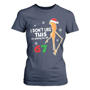 Funny Marcus The Worm 67 Meme Christmas T Shirt For Women I Don't Like This It's Pissing Me Off TS11 Navy Print Your Wear