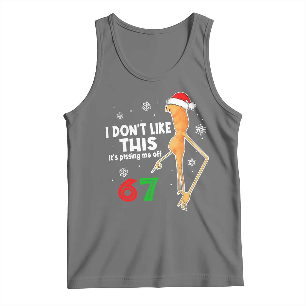 Funny Marcus The Worm 67 Meme Christmas Tank Top I Don't Like This It's Pissing Me Off TS11 Black Heather Print Your Wear