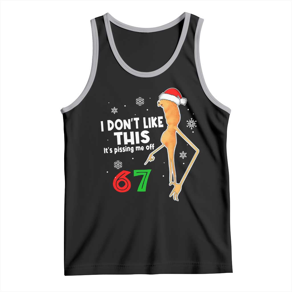 Funny Marcus The Worm 67 Meme Christmas Tank Top I Don't Like This It's Pissing Me Off TS11 Black Athletic Heather Print Your Wear